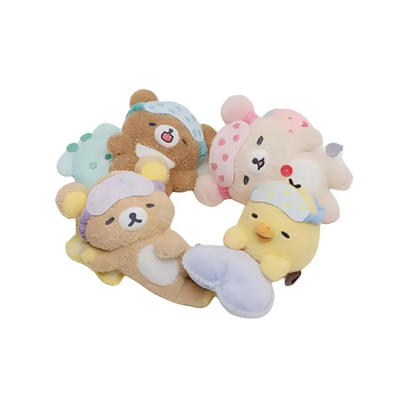 SAN X Rilakkuma Dream Collection, Eye Mask Chick Plush Toy Dolls Plush Doll 13cm Height-1