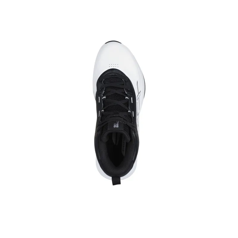 Skechers Slip Resistant Abrasion Resistant Shock Absorbers Mid Top Basketball Shoes Men's White-3