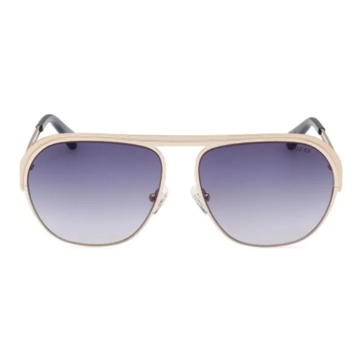 GUESS Metal Aviator Sunglasses Unisex Gold-1