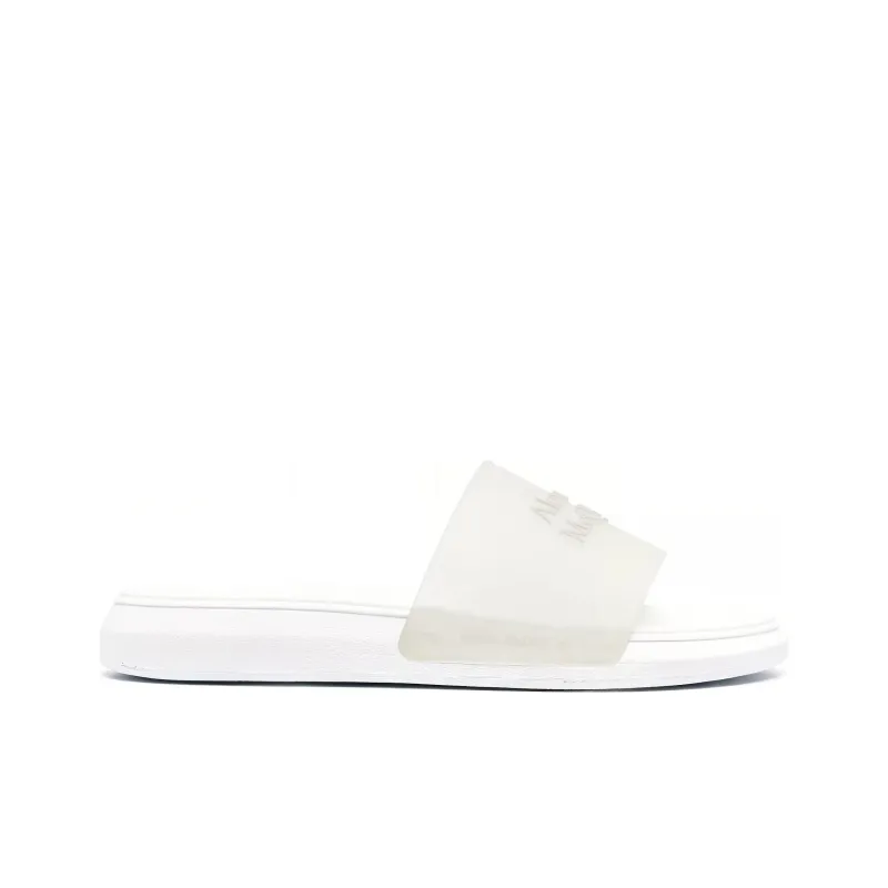 Alexander McQueen Logo Embossed Slip On Slides Women's-1