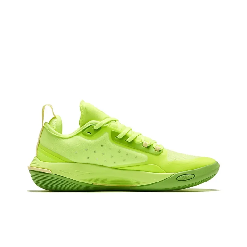 Erke Raid Shock Absorbers Rebound Low Top Basketball Shoes Men's Apple Green-1