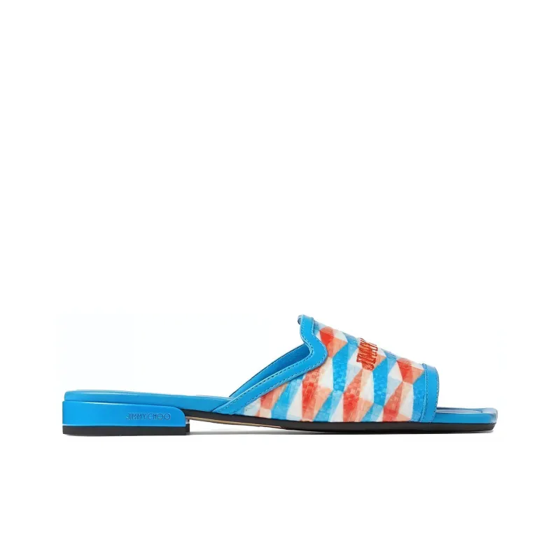 Jimmy Choo Nako Diamond-print Slides-1