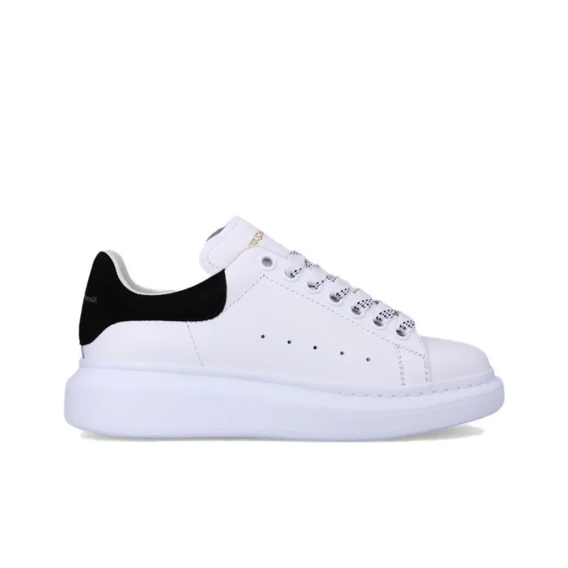 Alexander McQueen Oversized Sneaker 'White Black Suede' Women's-1