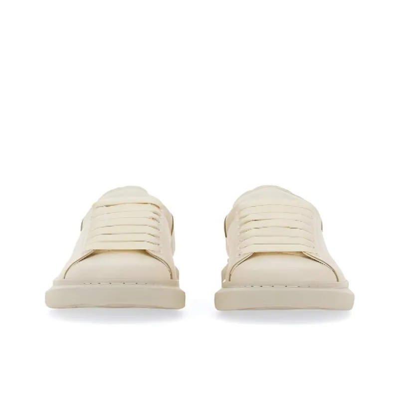 Alexander McQueen Oversized Sneaker Skateboard Shoes Women's Beige-4