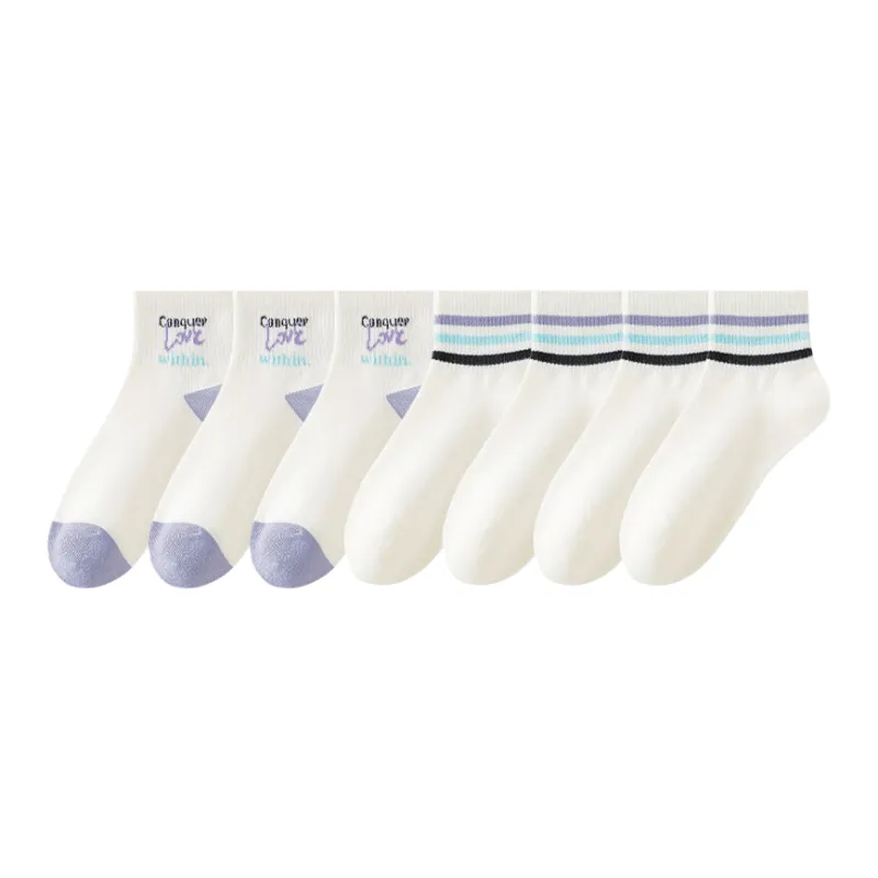 Lan Miao Mid Calf Socks Women's 7 Pack-9