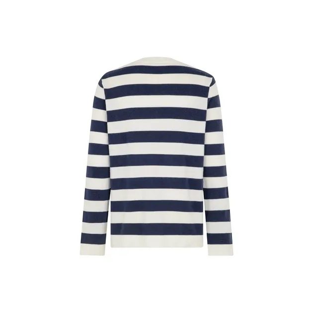 MEIYANG Knitwear Women's Blue White Stripes-1