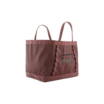 Patagonia Recycled Polyester One Shoulder Handbag Unisex Red Leather Algae Fuchsia