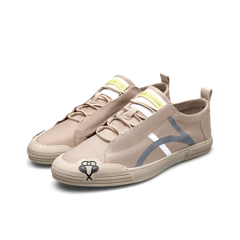 PARDASAUL Canvas Shoes Men Low Top White/Apricot-7