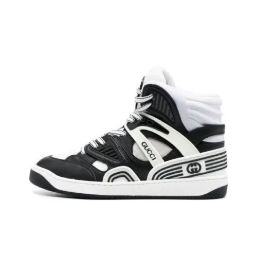 GUCCI Casual Shoes Women's High-Top Black/White