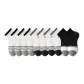4 White+4 Black Gray Pinstripe+2 Black