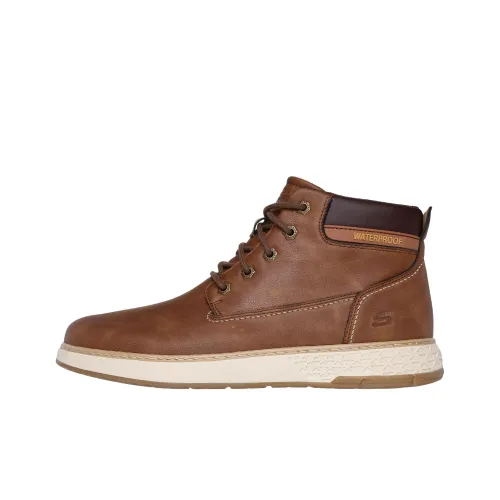 Skechers Relaxed Fit Lifestyle Shoes Men Mid-Top Brown