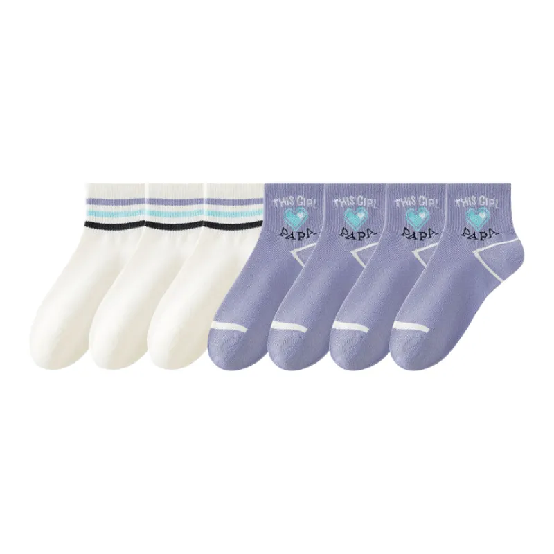 Lan Miao Mid Calf Socks Women's 7 Pack-11