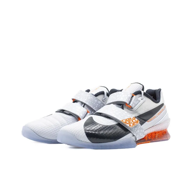 Nike Romaleos 4 Anti Slip Wear Resistant Low Top Weightlifting Shoes Unisex White-2