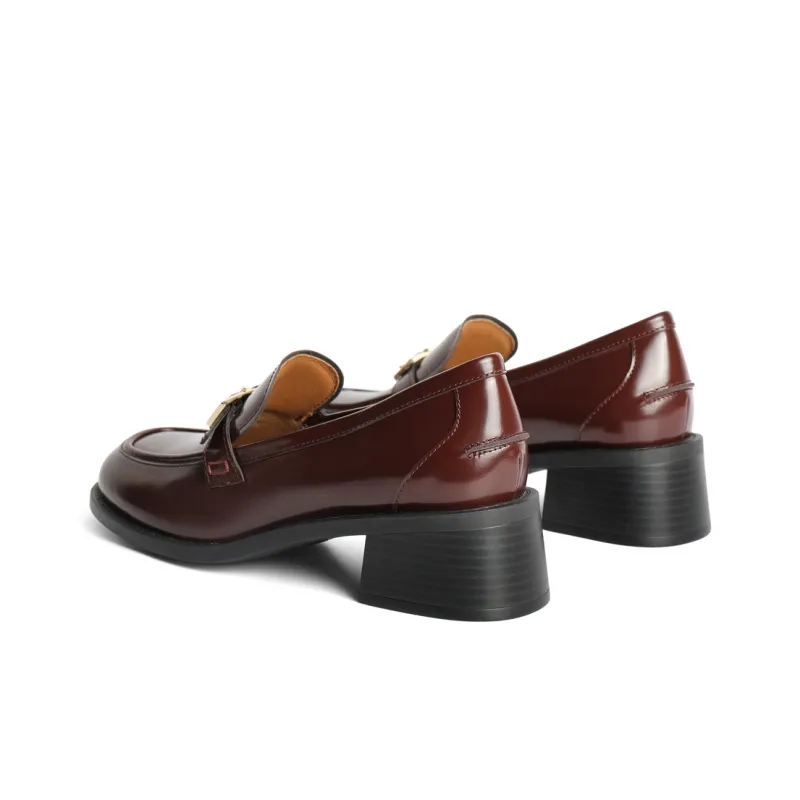 BELLE Loafers 4.5cm Women's Burgundy Black-7