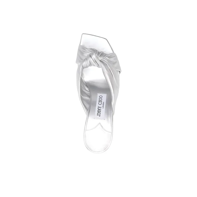 Jimmy Choo Avenue 85mm Metallic Leather Mules-4