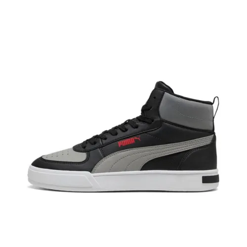 PUMA Caven Anti Slip Wear Resistant Mid Top Skateboard Shoes Unisex Black