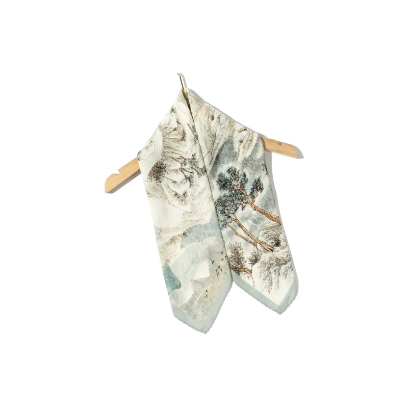 Shanghai Story 100% Mulberry Silk Silk Scarves Women's Spring Mountain In Sight Gift Box Set-9
