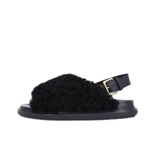 MARNI Buckle Detailed Fluffy Sandals Women's