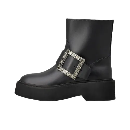 Roger Vivier Viv' Rangers Ankle Boots Women's Black