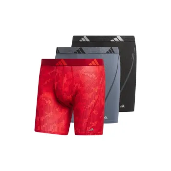 Adidas Free Shipping With AdiClub Performance Mesh Graphic Boxer Briefs 3 Pack