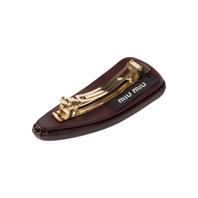 MIU MIU Metal Hair Clips Women's Heather Wood-1