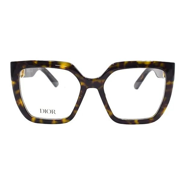 DIOR Square Eyeglass Frames Women's Tortoiseshell-1