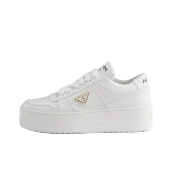 PRADA Downtown Bold Low Top Skateboard Shoes 5cm Women's White