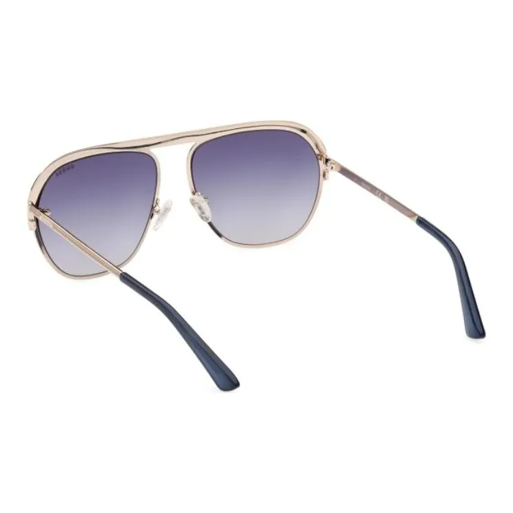 GUESS Metal Aviator Sunglasses Unisex Gold-5