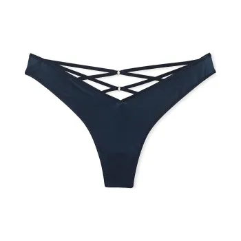 Victoria's Secret Very Sexy Rose Lace-Trim High-Leg Thong Panty / D T Underpants Women's 1 Pack Blue
