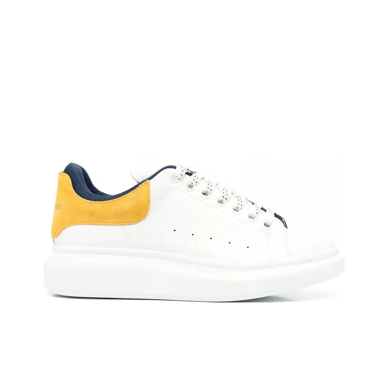 Alexander McQueen Oversized Sneaker 'White Pop Yellow Navy'-1