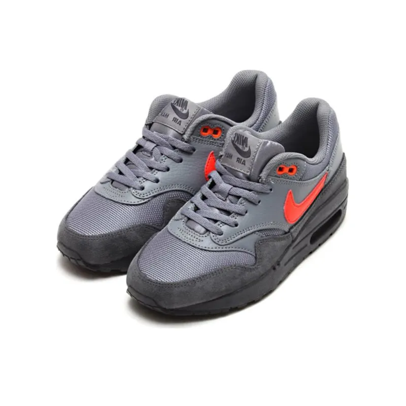 Nike Air Max 1 Slip-Resistant Low-Top Casual Shoes Unisex Gray-3