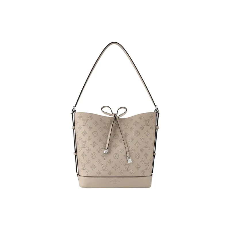 LOUIS VUITTON Flore Leather Handbag Shoulder Bag Women's Gray-0