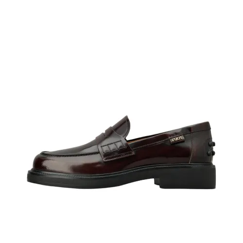 TOD'S Logo Plaque Slip On Loafers Women's