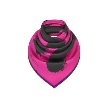 DIOR Silk Knit Scarves Women's Purple