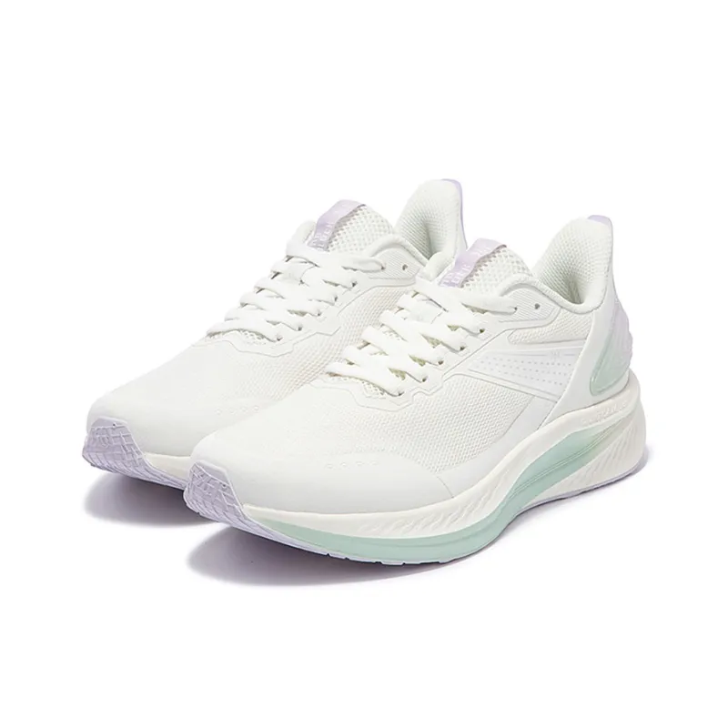 361° Anti Slip Wear Resistant Low Top Casual Running Shoes Women's White Purple-2