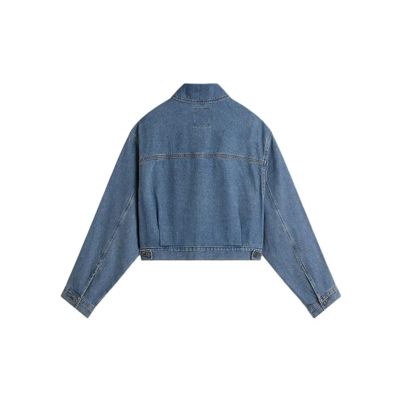 Vans Raynes Denim Crop Jackets Coats Women's Blue-1