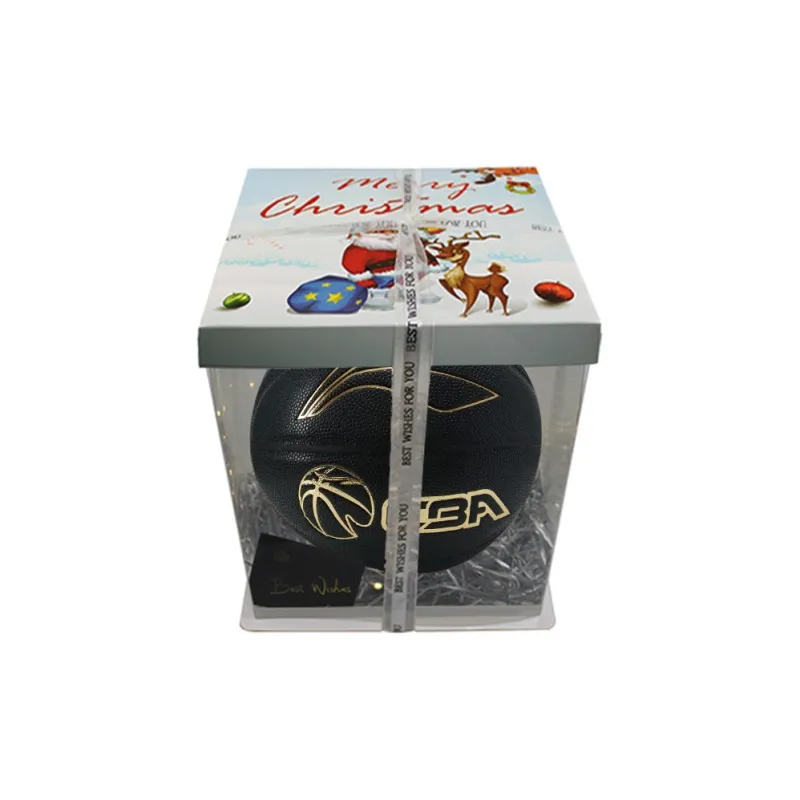 LiNing CBA Collection PU Basketball Black Gold Size 7 Training-8