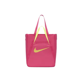 Nike Polyester Tote Bag Shopping Bag Shoulder Bag Handbag Unisex Jade Pom Pink With Neon Pink Accents