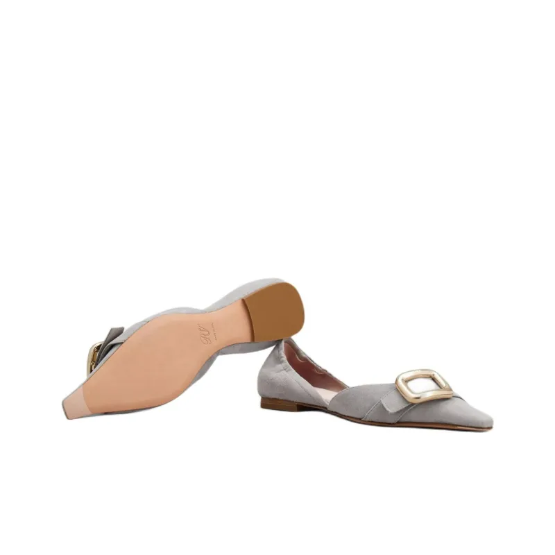 Roger Vivier Viv' Canard D'Orsay Casual Single Shoes Women's Gray-6