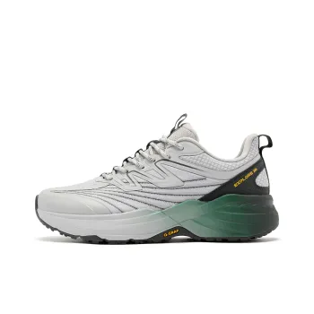 QIAODAN Running Shoes Men Low Top Mist Gray/Wutong Green