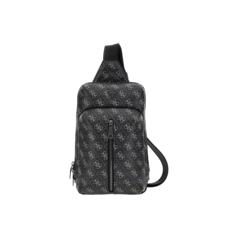 GUESS Recycled Fabric Shoulder Bag Crossbody Bag Regular Men's Black-0
