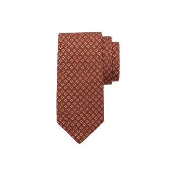 Ferragamo Tetris-Printed Pointed-Tip Tie