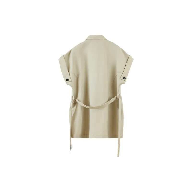 NancyCavally Short Sleeved Dress Women's Khaki-1