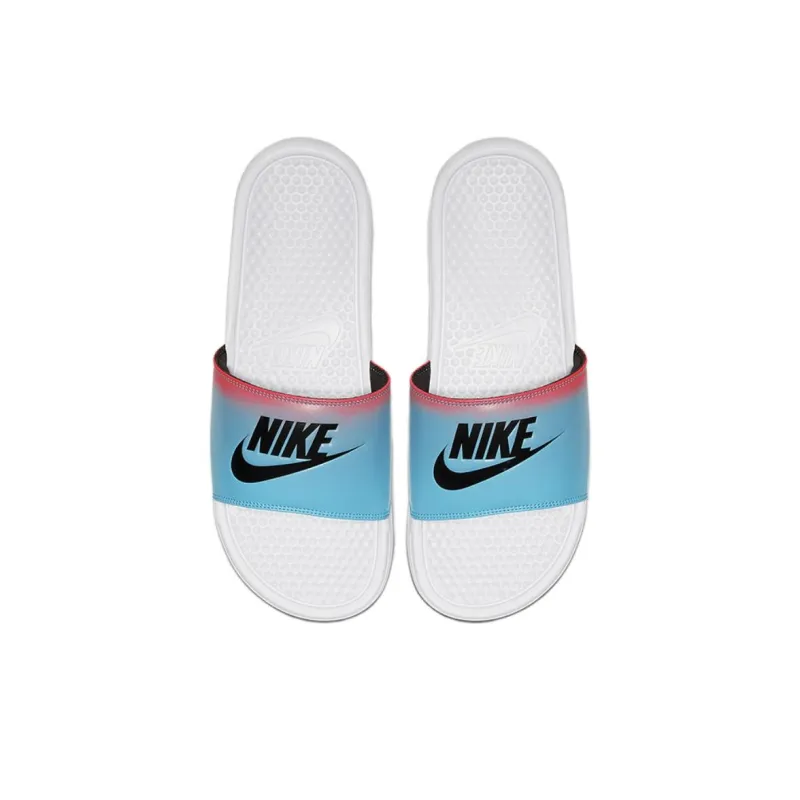 Nike Benassi JDI Slip-Resistant Abrasion-Resistant Slide Slippers Men's White Blue-3