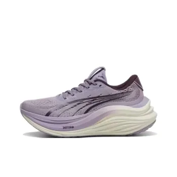 PUMA Anti Slip Wear Resistant Low Top Casual Running Shoes Women's Purple Gray White