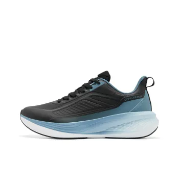 QIAODAN Rainwing 4.0 Running Shoes Men Low Top Black/Cloud Gray Blue