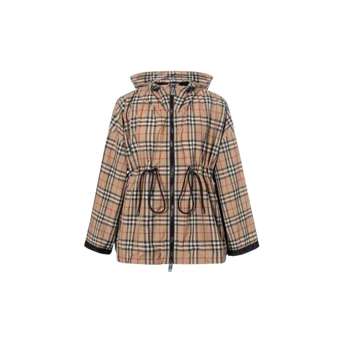 Burberry Women's Traditional Check Print Jacket Beige