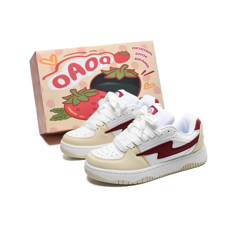 OAOQ Wear-resistant And Lightweight Low-Top Casual Shoes Unisex Light Moon-14