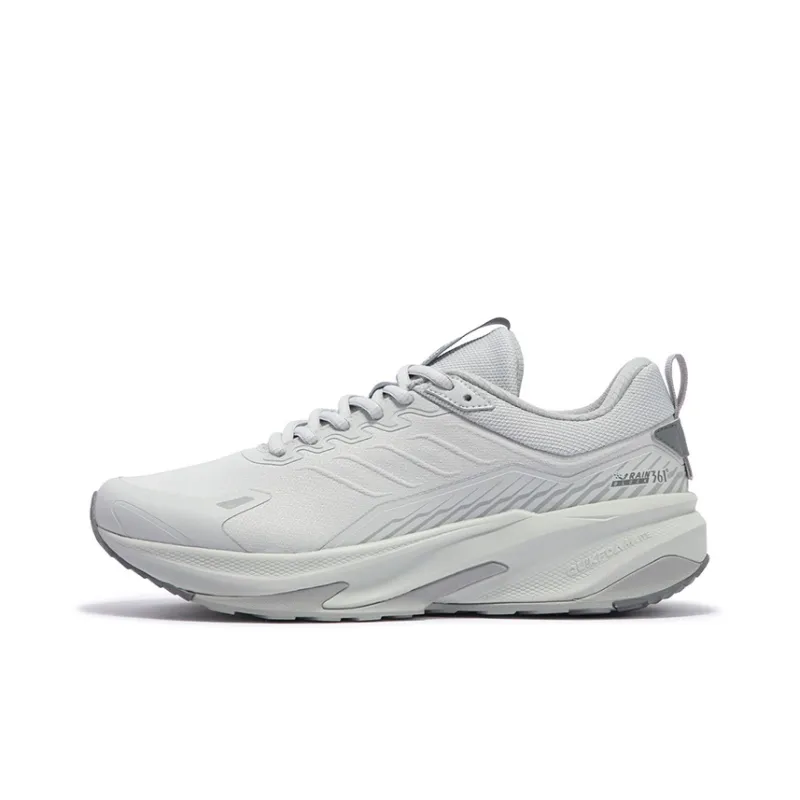 361° Rain Screen Anti Slip Wear Resistant Low Top Running Shoes Men's Recycling Gray-0