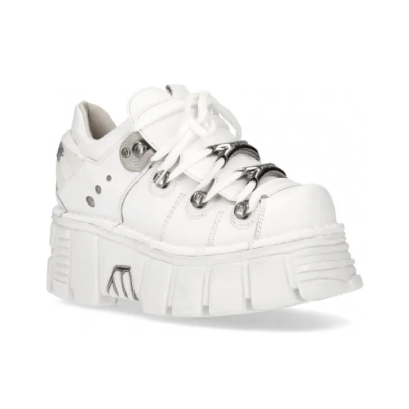 NEW ROCK Low-Top Casual Shoes Unisex White-2
